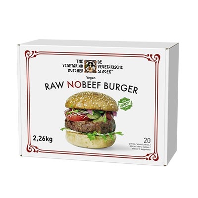 Raw NoBeef Burger, vegoburgare 1 x 2,26 kg ( 113 gr x 20 st) FRYSVARA